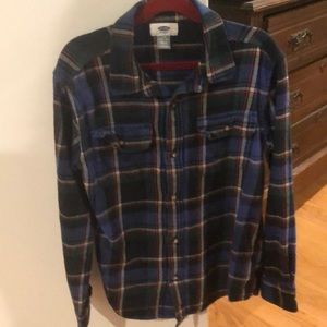 Old Navy. Boys Plaid Button Down Shirt.